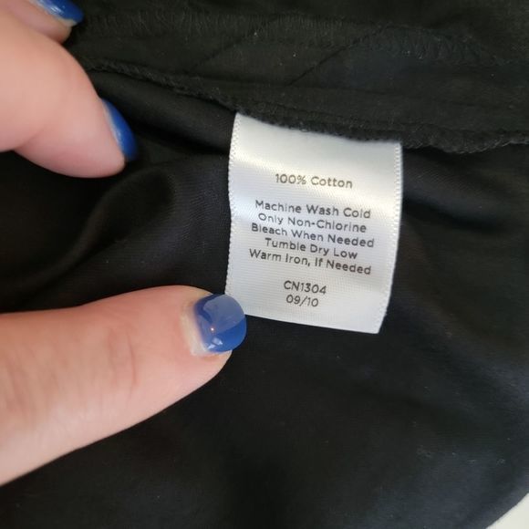 Talbots women's Blouse Top‎ sleeveless black scalloped neck size 12 Cotton - Picture 6 of 6